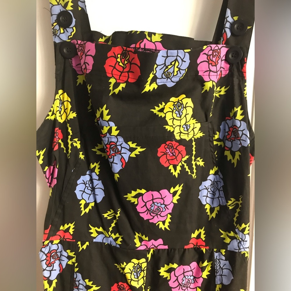 Nooworks Black Floral Jumpsuit Xxl - Picture 2 of 7